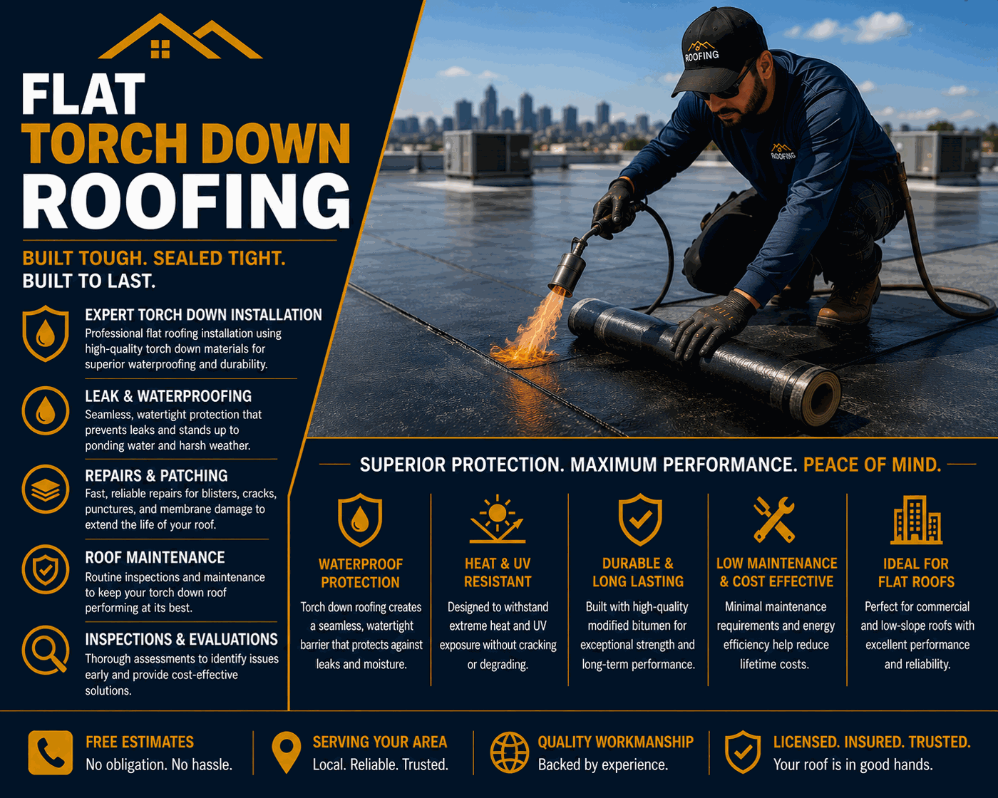 Camarillo ​Flat Torch Down Roofing